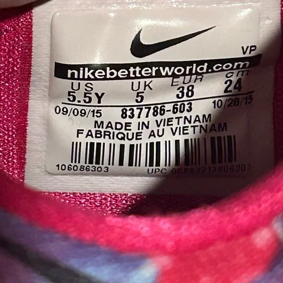 Nike KD 8 Kevin Durant Aunt Pearl Youth 5.5 Womens sz 7 Pink Floral 837786-603 - Picture 9 of 9